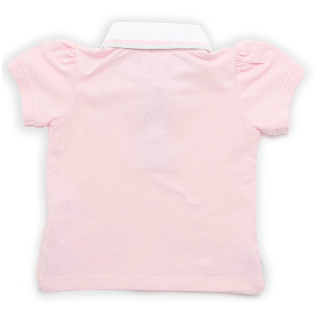 Little Kangaroos - Baby Girl Half Sleeve Polo T-Shirt - Pink