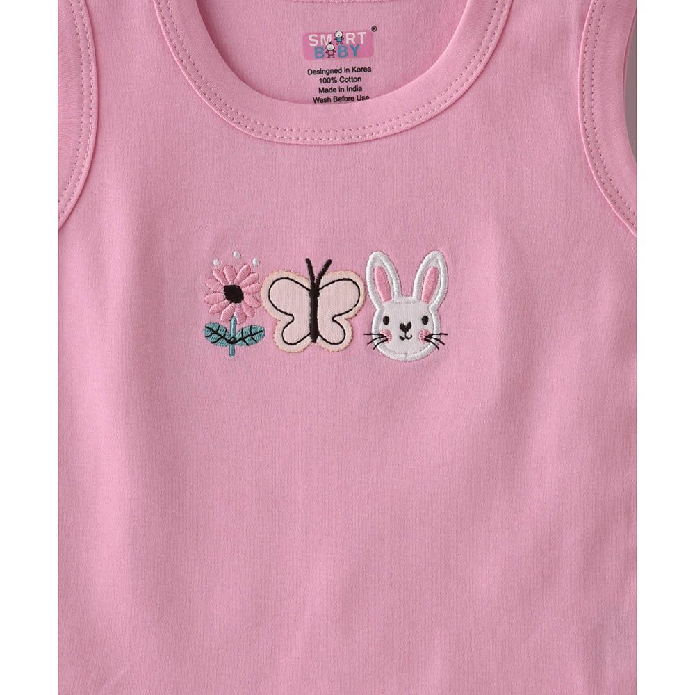 Smart Baby - Baby Girl Sleeveless Vest - Pink