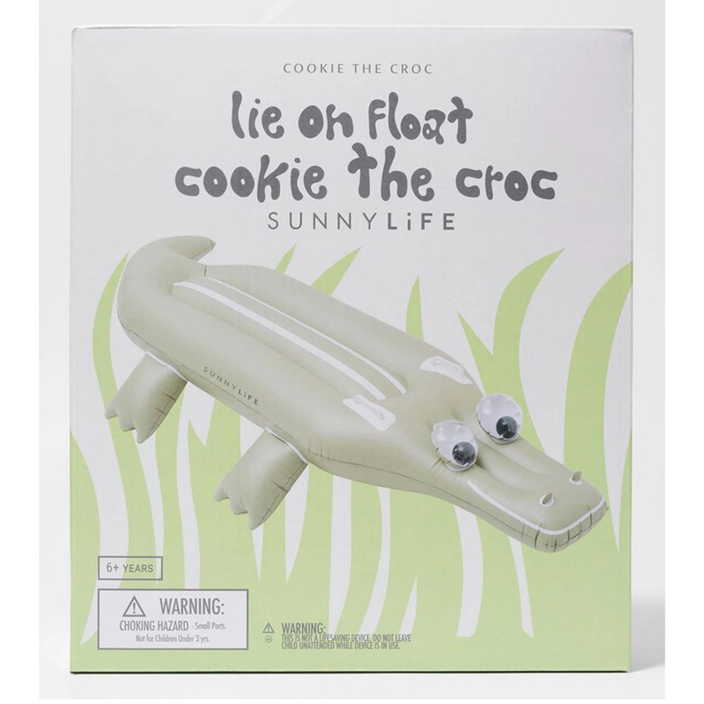 Sunnylife - Cookie The Croc Kids Lie-On Float - Khaki