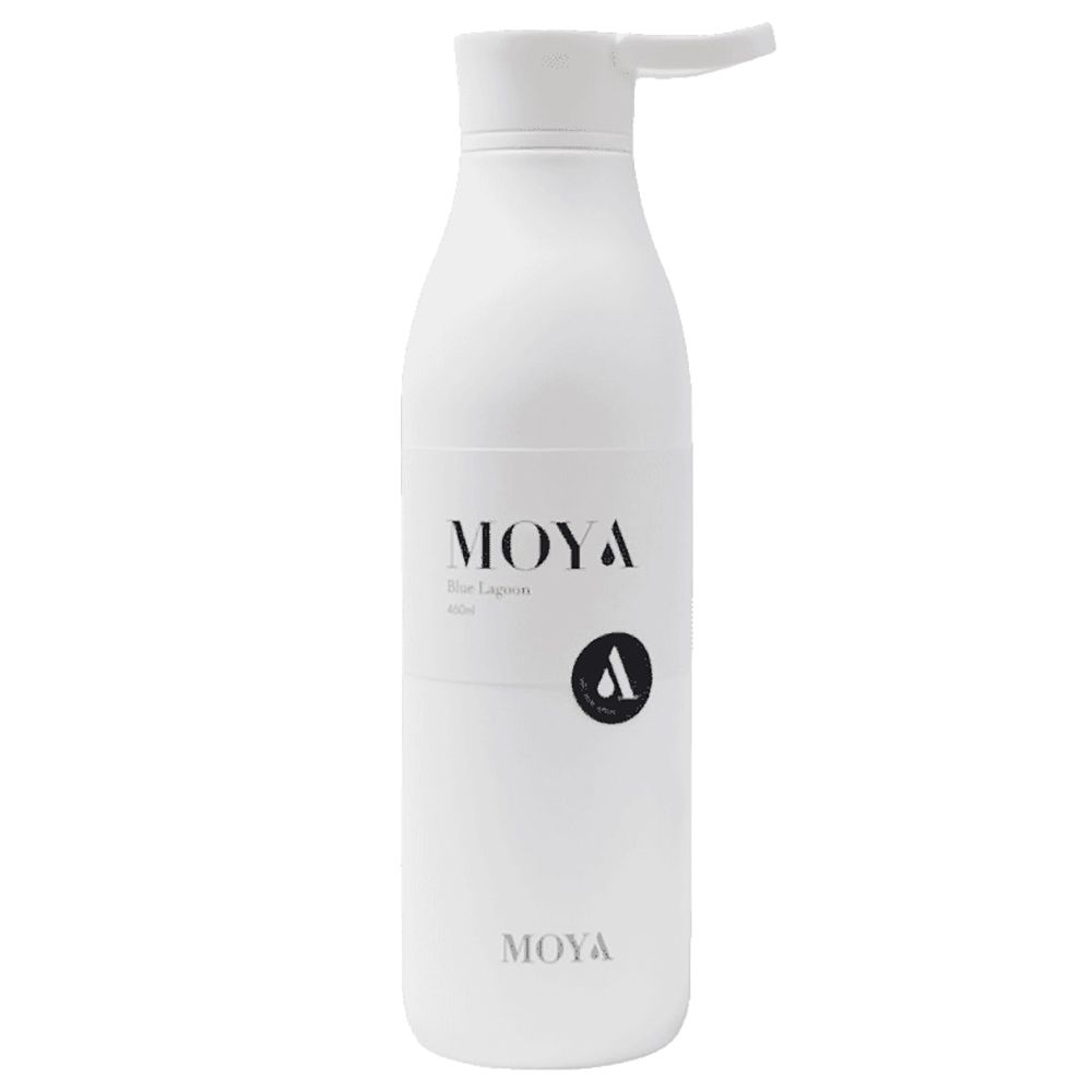 Moya - Blue Lagoon Stainless Steel Water Bottle - 460ml - White