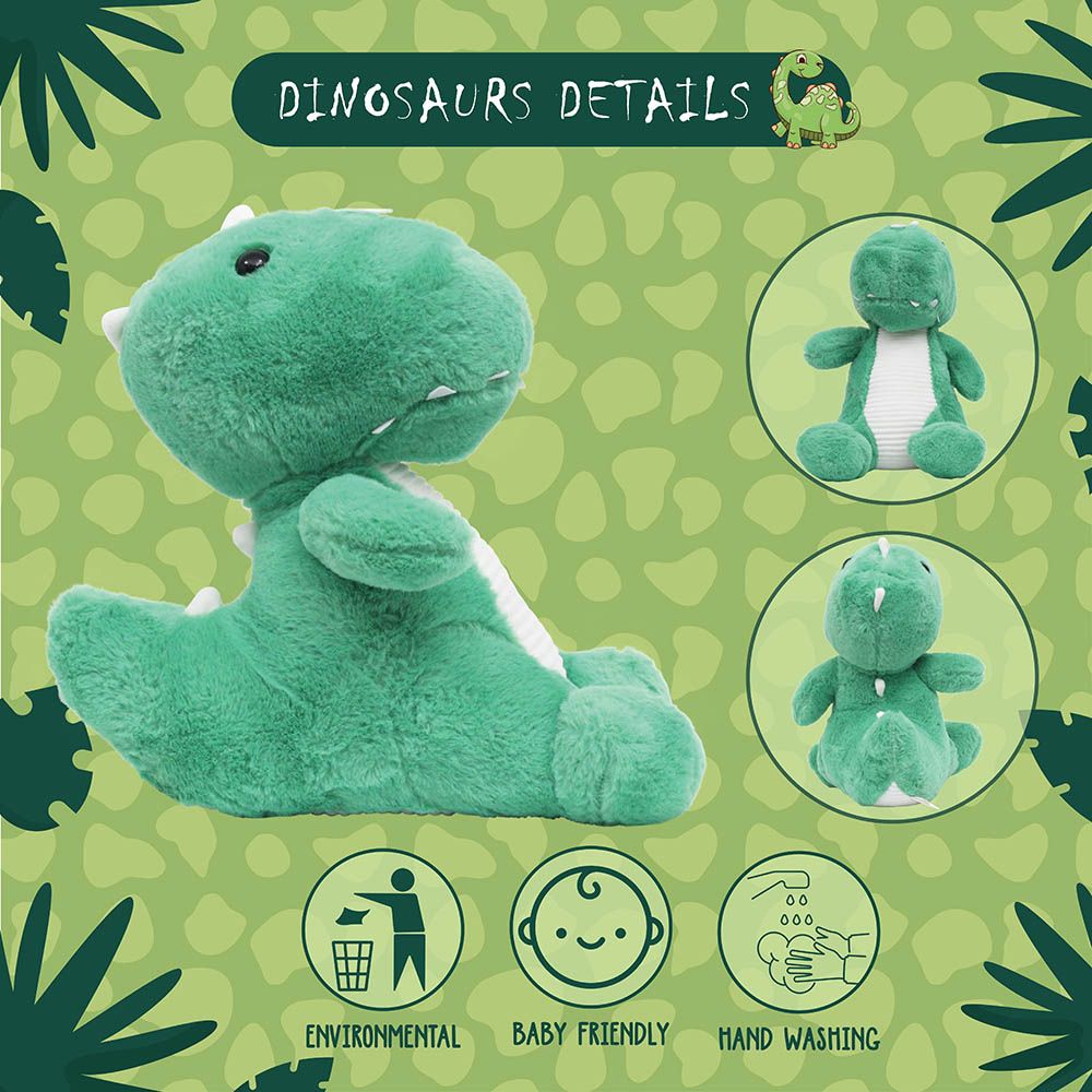 Toto Toys - Plush Soft Toy - Dinosaur - Green - 27 cm