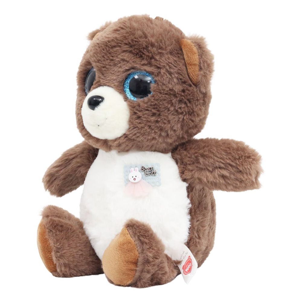 Toto Toys - Plush Soft Toy - TY Eyes Bear - Brown - 23 cm