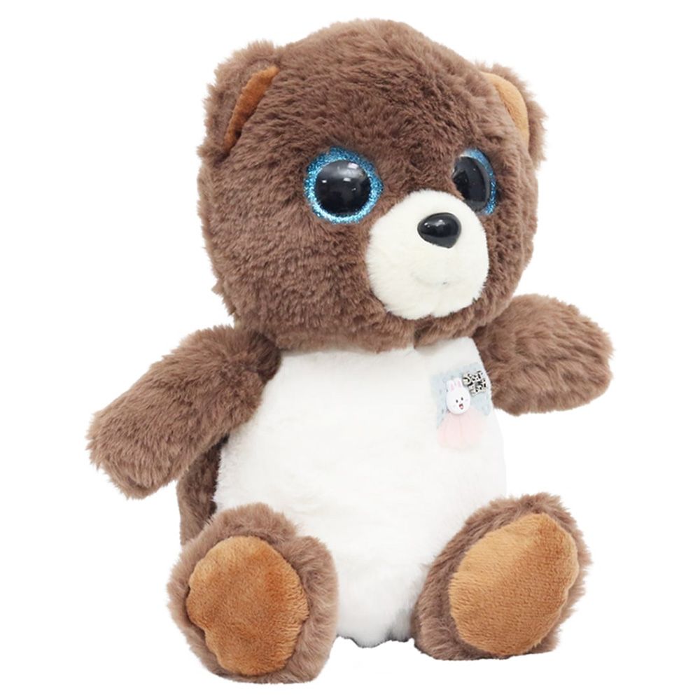 Toto Toys - Plush Soft Toy - TY Eyes Bear - Brown - 23 cm