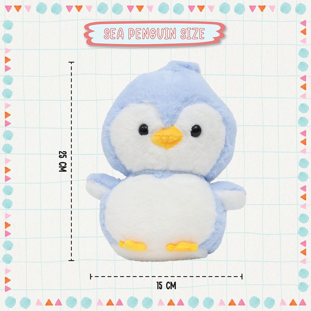 Toto Toys - Plush Soft Toy - Penguin - Blue - 25 cm