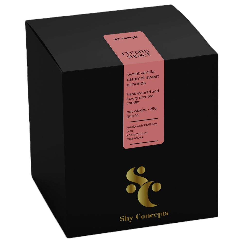 Shy Concepts - Luxury Scented Candle - Creamy Sunset - Black