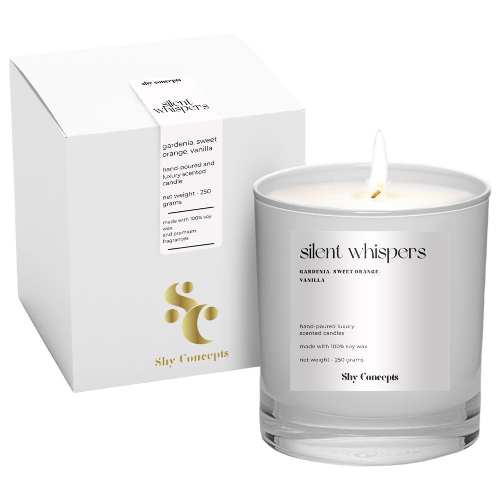 Shy Concepts - Luxury Scented Candle - Silent Whispers - White 