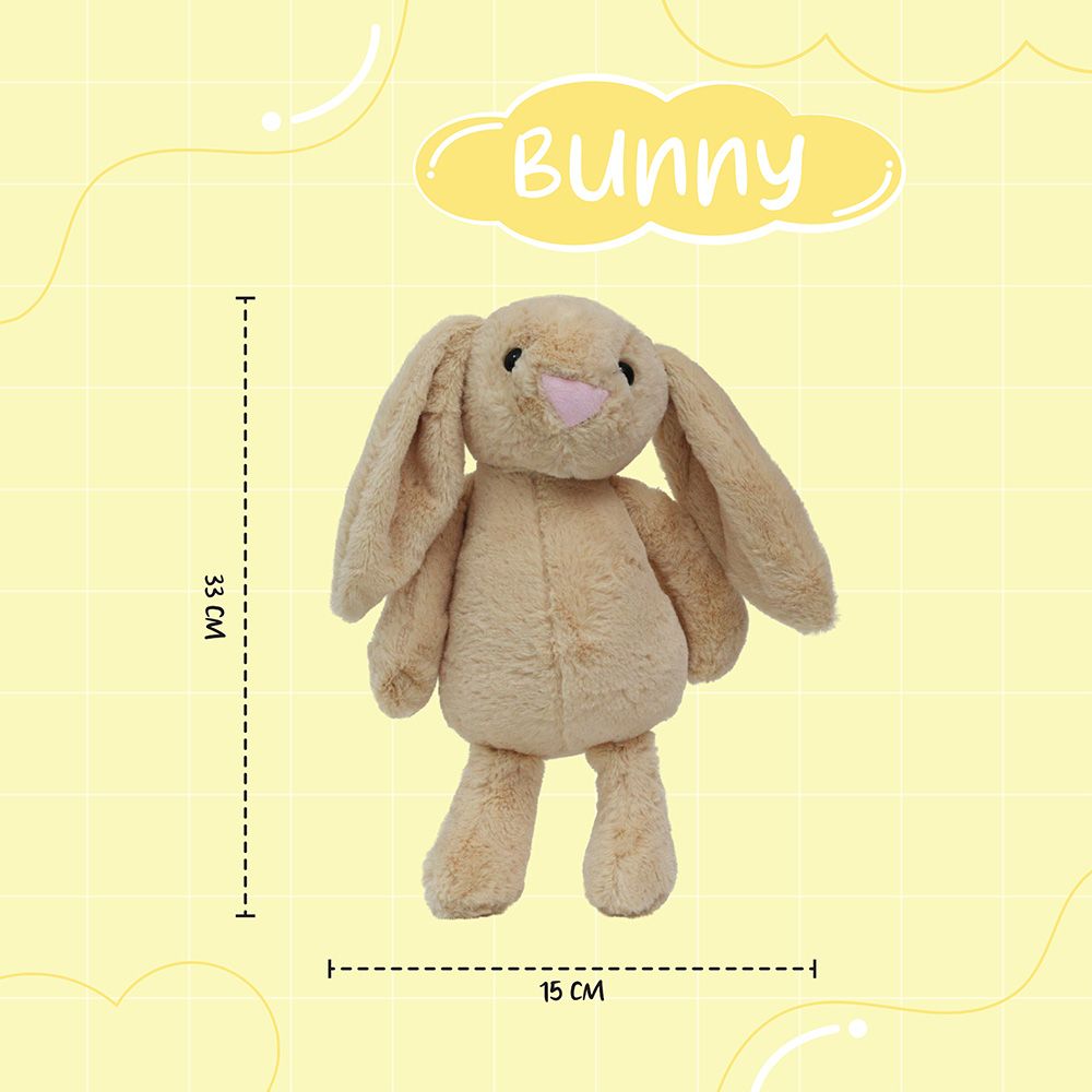 Toto Toys - Plush Soft Toy - Bunny - Brown - 33 cm