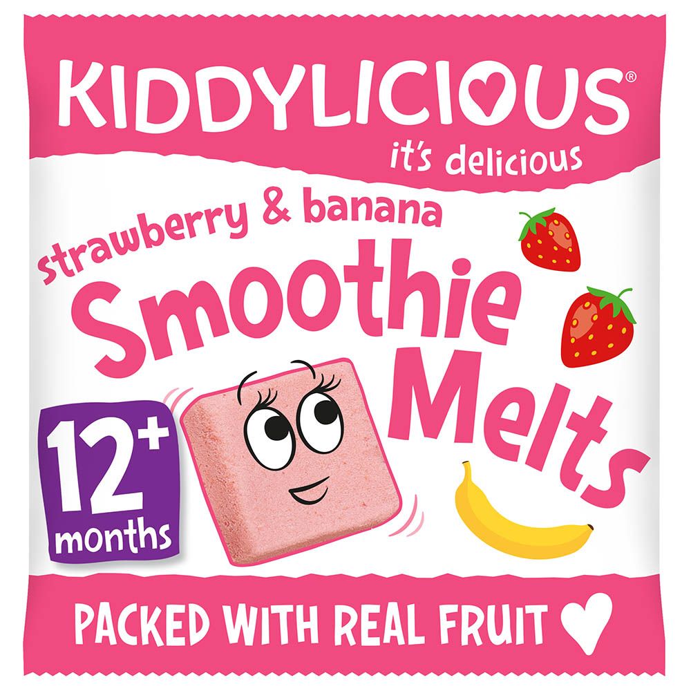 Kiddylicious Strawberry & Banana Smoothie Melts 6g