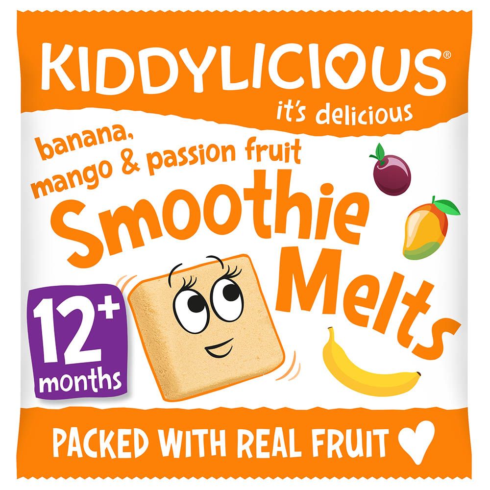 Kiddylicious Banana, Mango & Passion Fruit Smoothie Melts 6g