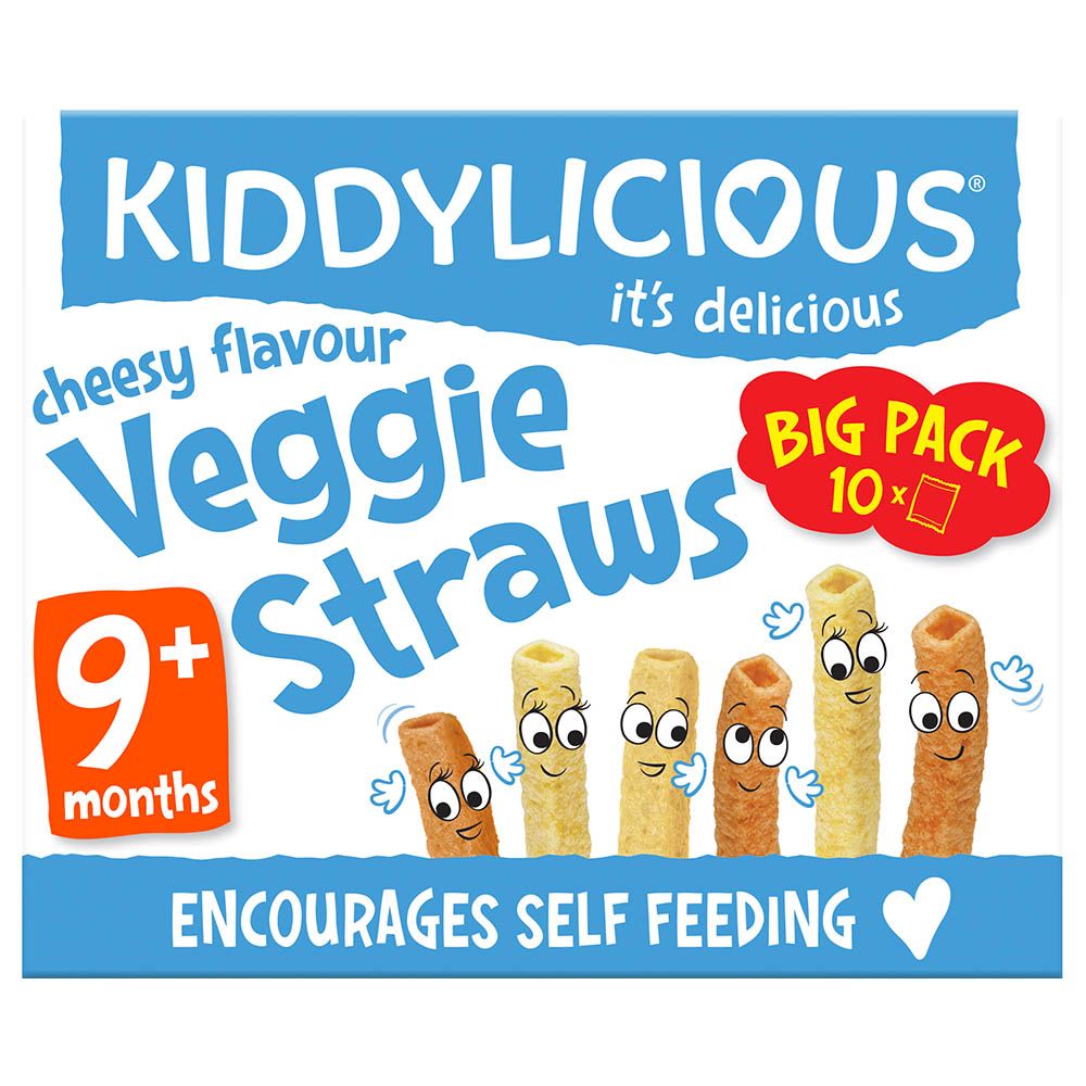 Kiddylicious - Cheesy Veggie Straws Pack Of 10