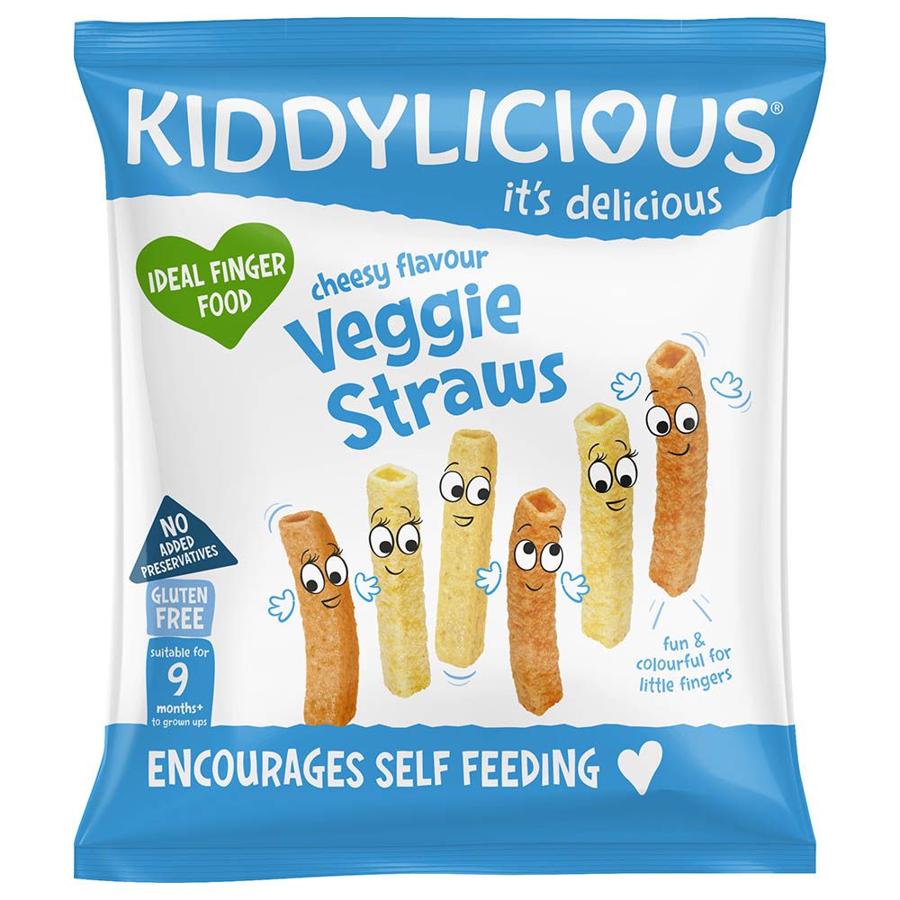 Kiddylicious Cheesy Veggie Straws 12g