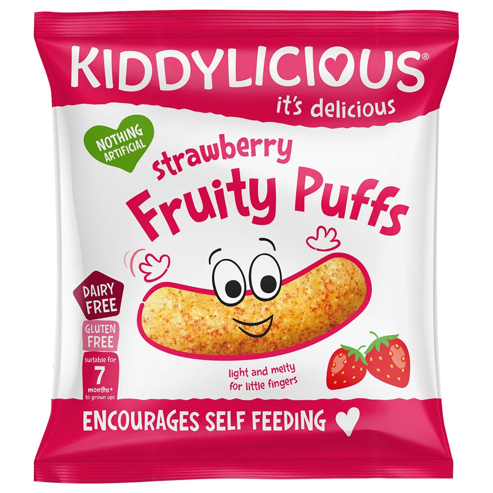 Kiddylicious Strawberry Fruity Puffs 4X10g Multipack