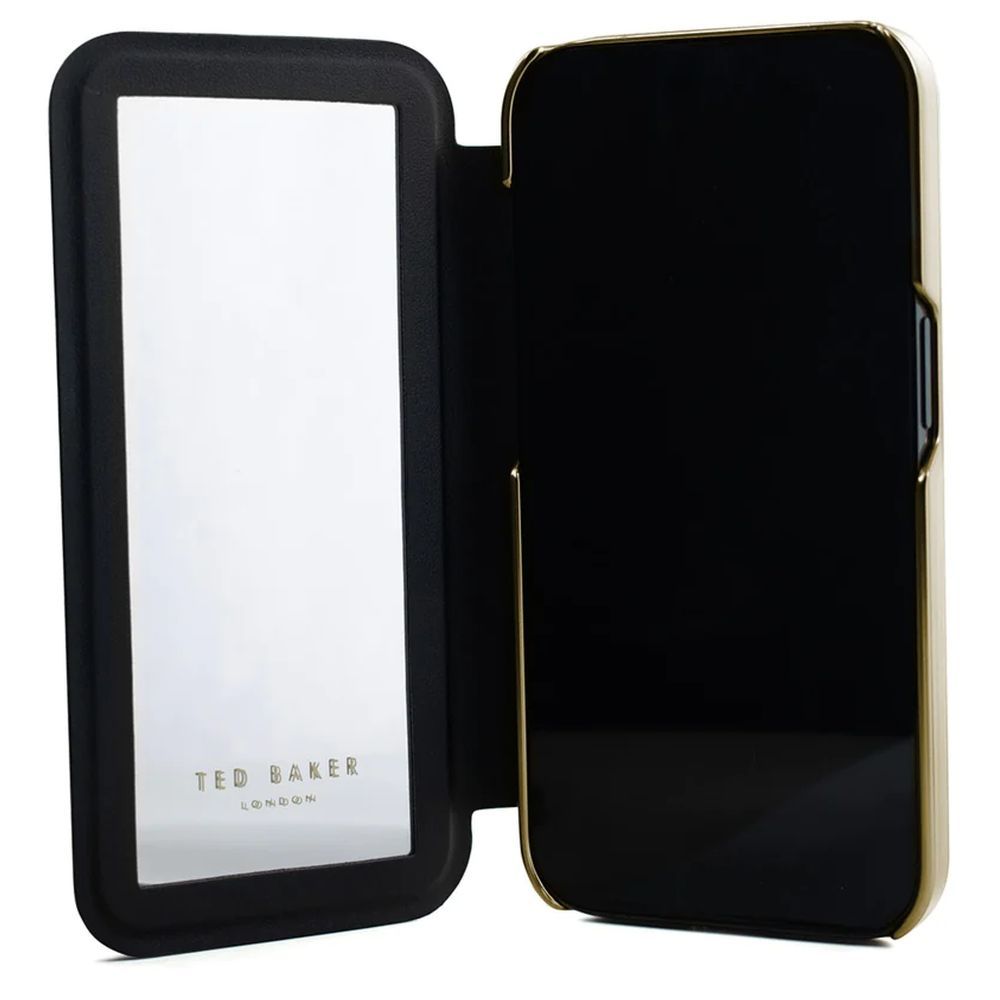 Ted Baker - iPhone 15 Pro Max Mirror Folio Case - Paper Flowers