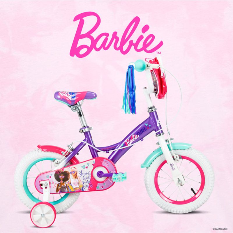 Spartan - 12" Barbie Girl Bicycle with Removable Zippered Bag 