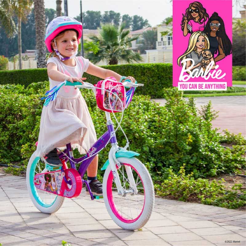 Spartan - 12" Barbie Girl Bicycle with Removable Zippered Bag 