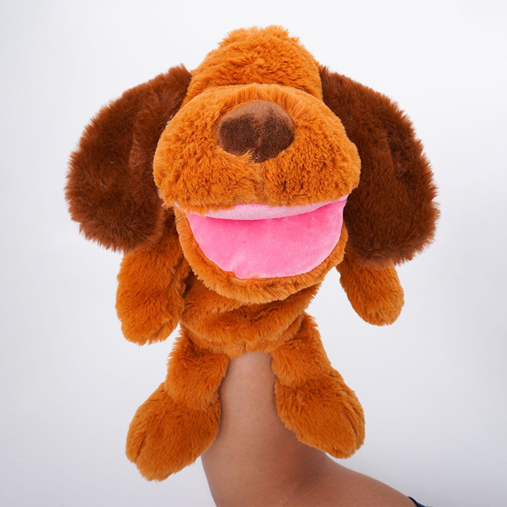 Pugs At Play - Battery Operated Puppet Dog - Brown - 12-Inch