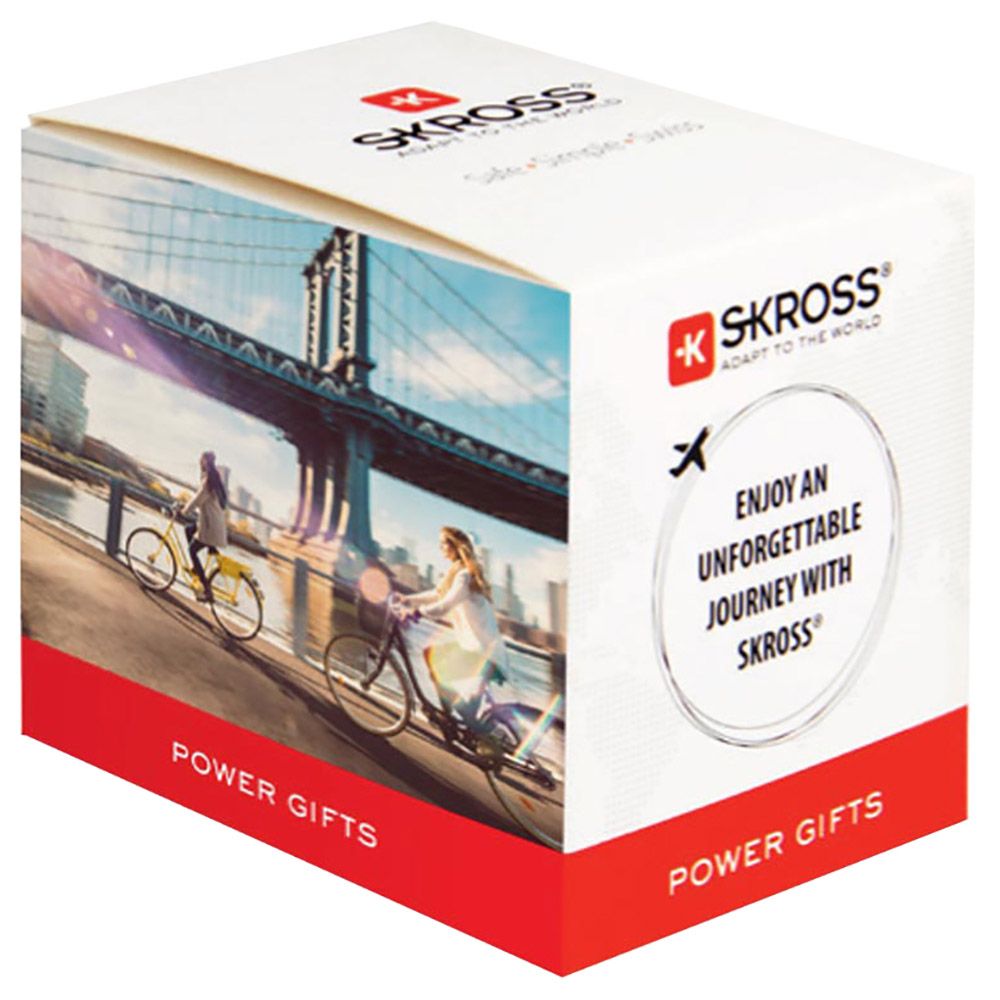 Skross - Evo Compact World Travel Adapter With Dual USB - White