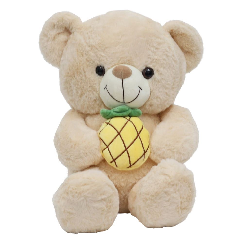 Toto Toys - Plush Soft Toy - Teddy Bear w/Pineapple - Beige - 55 cm