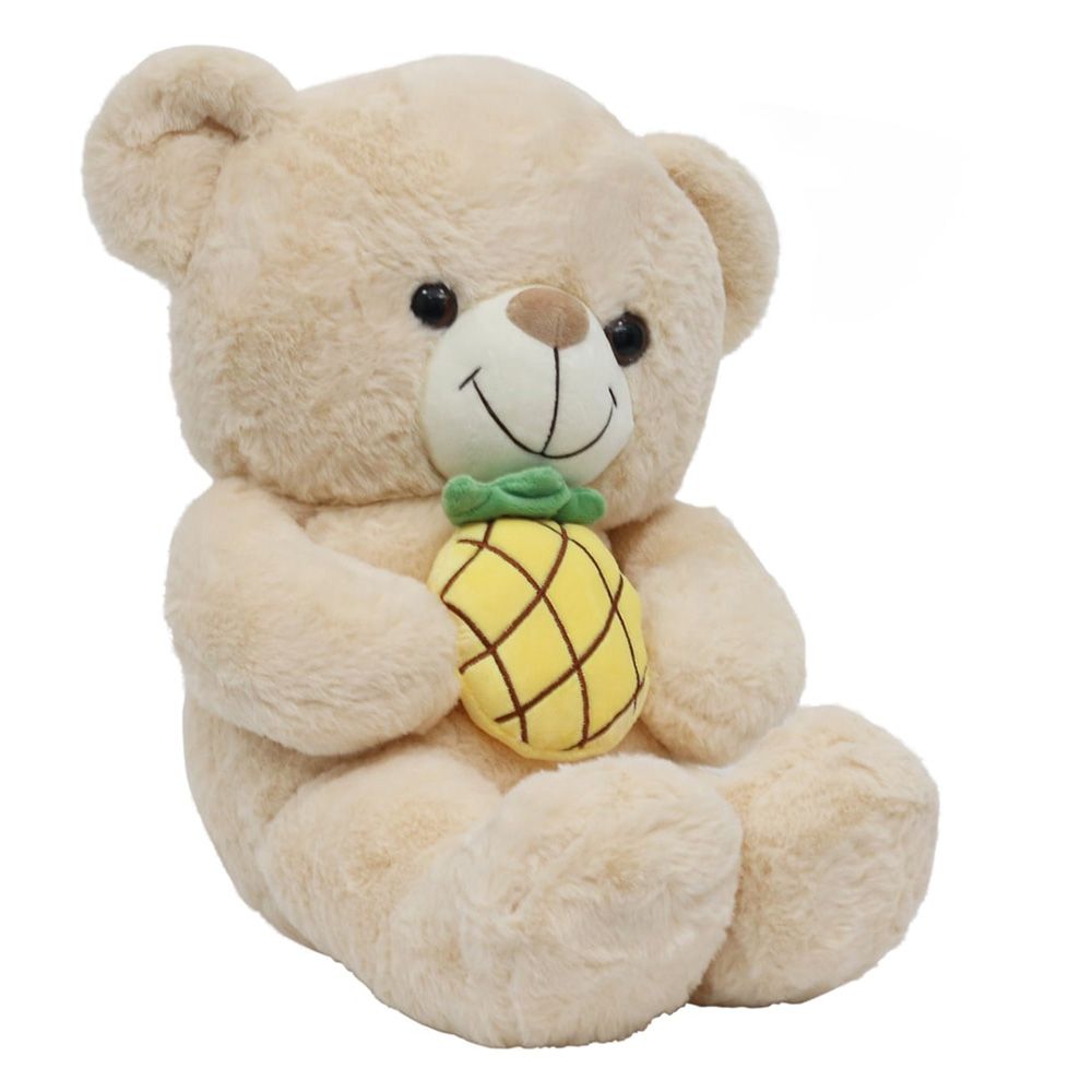 Toto Toys - Plush Soft Toy - Teddy Bear w/Pineapple - Beige - 55 cm