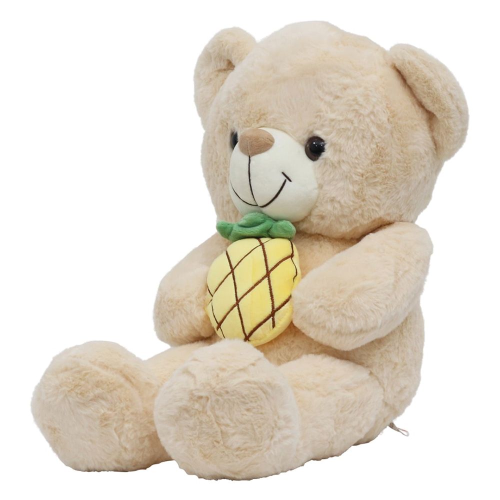 Toto Toys - Plush Soft Toy - Teddy Bear w/Pineapple - Beige - 55 cm