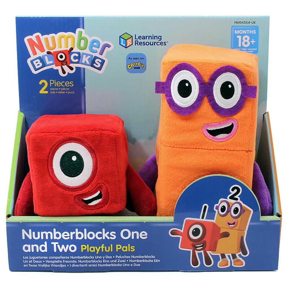 Learning Resources - Numberblocks One & Two Pals Plush Toy - 2pcs