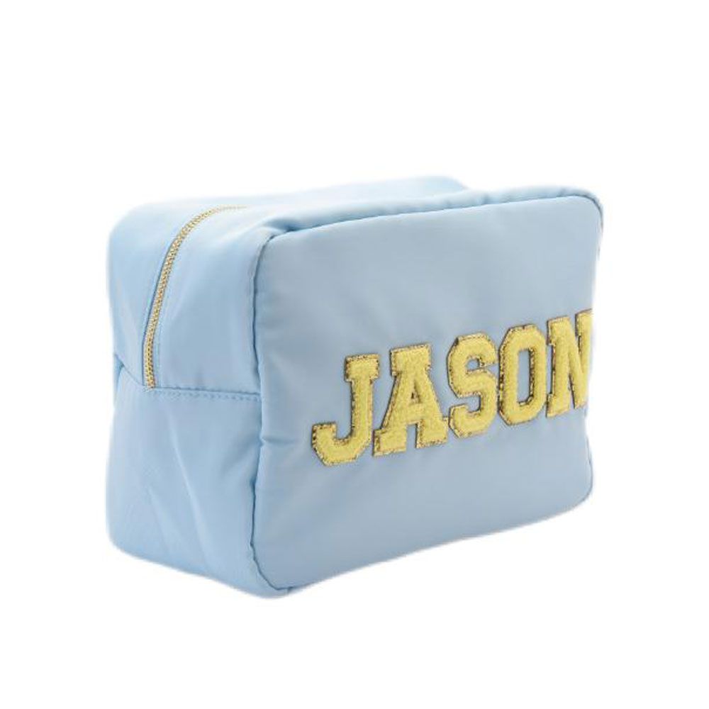 TheHappyTribe - Personalised Large Pouch - Baby Blue