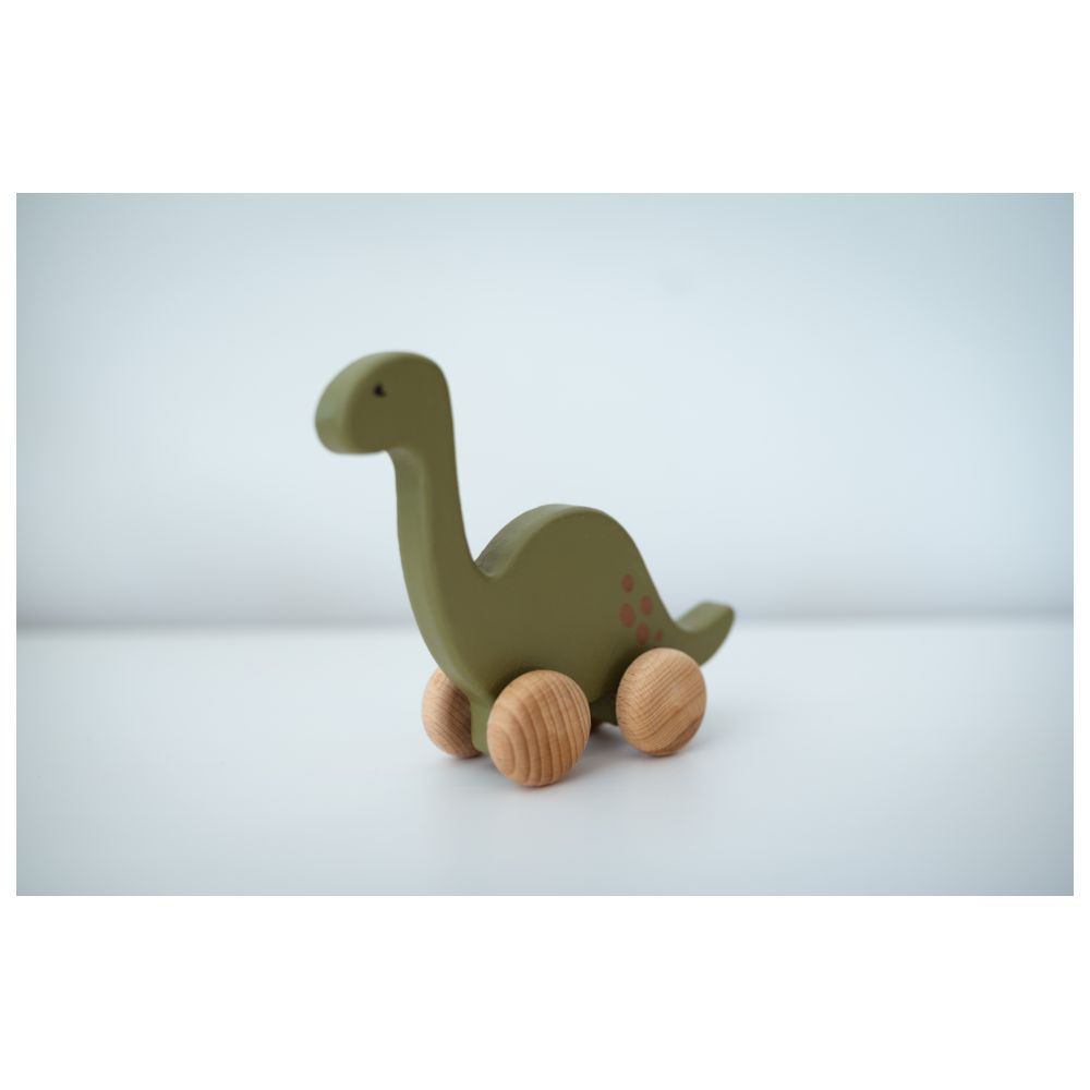 Birch and Bug - Dino Shaped Wooden Animal Roller Toy