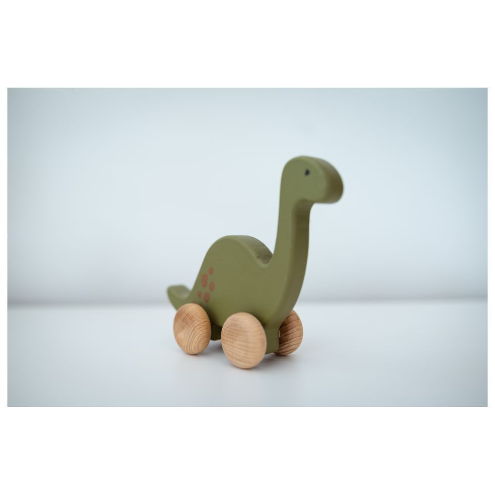 Birch and Bug - Dino Shaped Wooden Animal Roller Toy