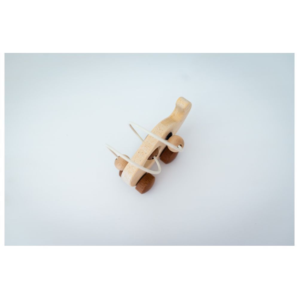 The Rolling Cart - Elephant Shaped Wooden Rattle