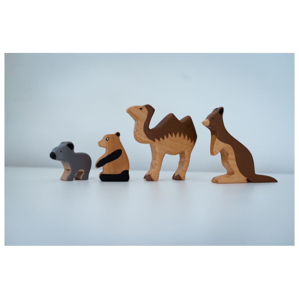 Birch and Bug - Wooden Exotic Animals Set - 4pcs