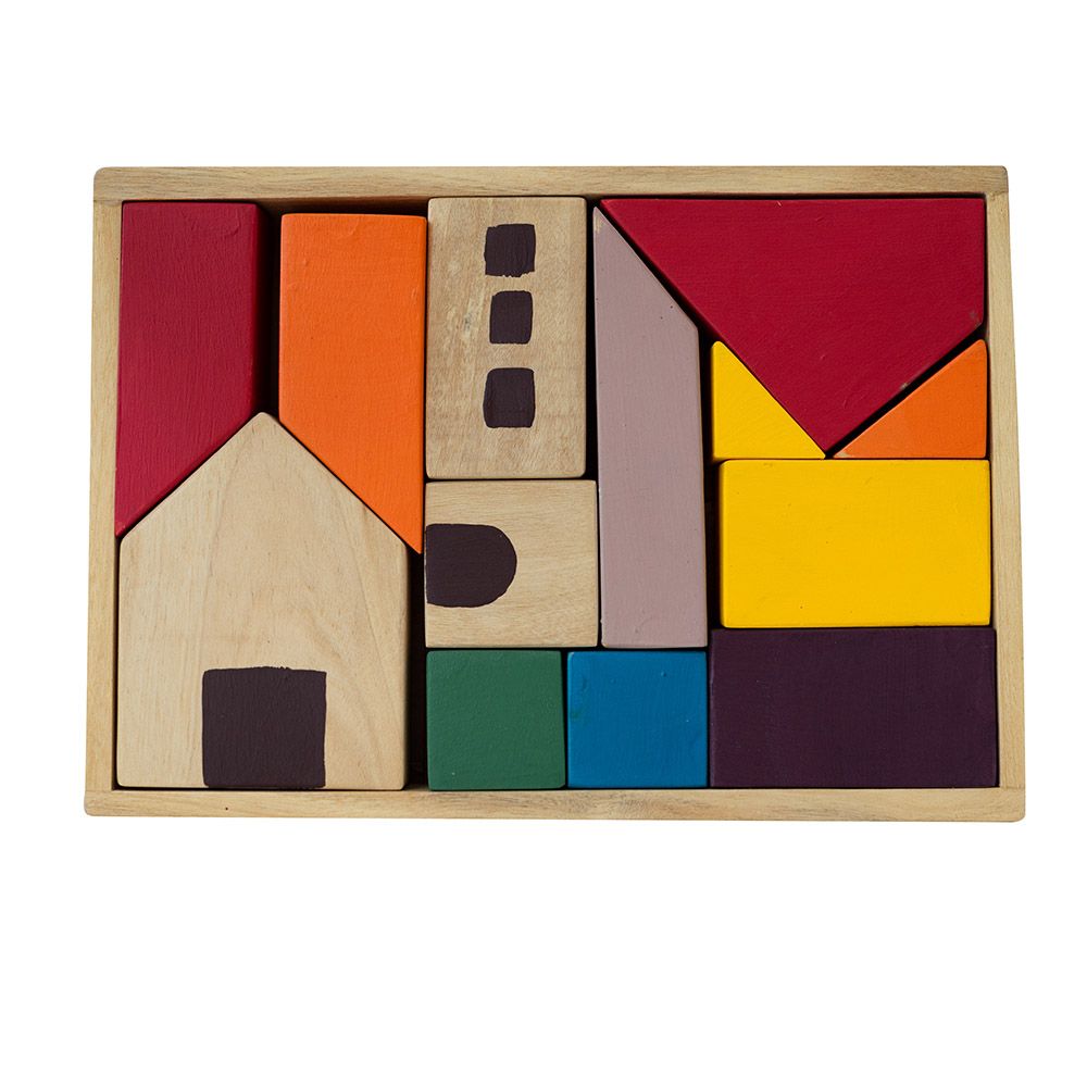 Birch and Bug - Wooden House Blocks - 14pcs