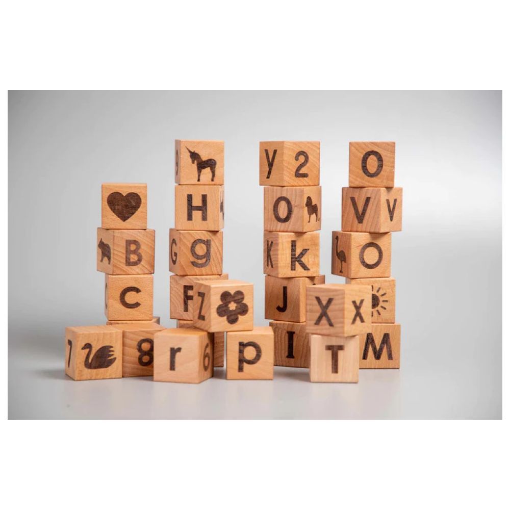 Birch and Bug - Wooden Learning Blocks - 26 Pcs