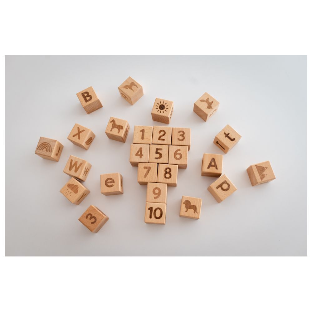 Birch and Bug - Wooden Learning Blocks - 26 Pcs