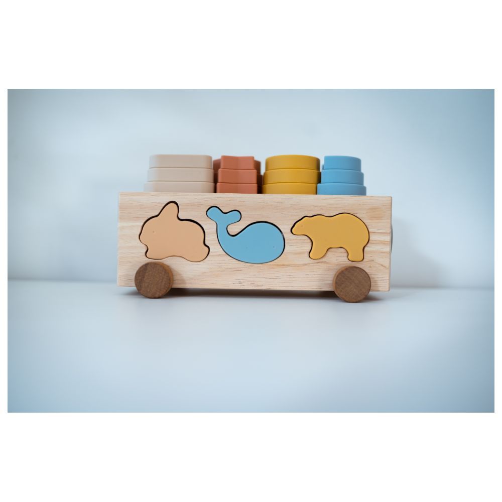 The Rolling Cart - Multifunctional Wooden Pairing Puzzle