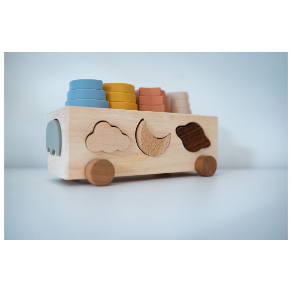 The Rolling Cart - Multifunctional Wooden Pairing Puzzle