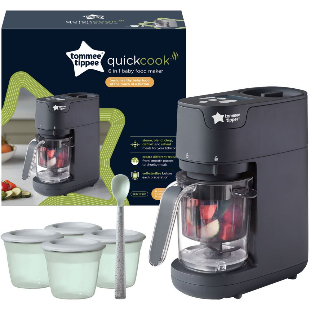 Tommee Tippee - Quick Cook 6-in-1 Baby Food Maker - Black - 500 ml