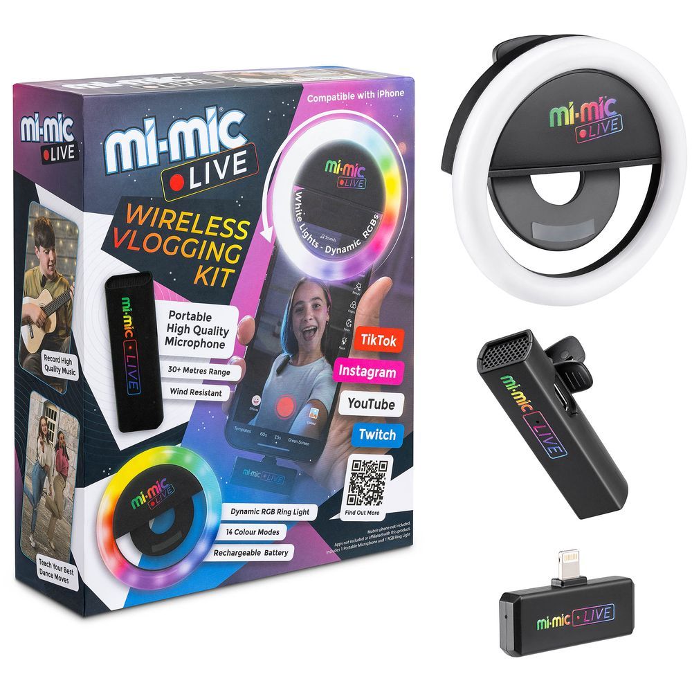 Mi-Mic - Live Remote Mic And Ring Light Set - 3 Pcs