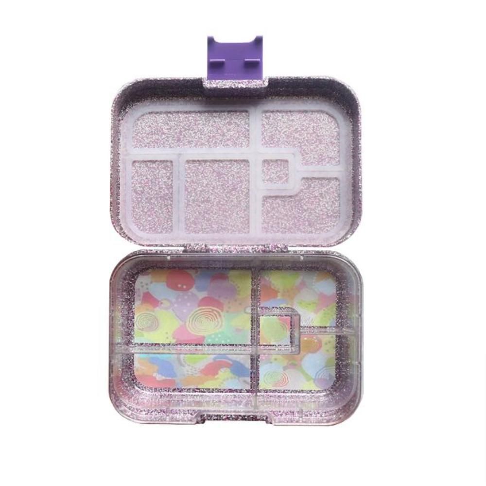 Munchbox - Midi 5 Compartments Sparkle Purple Lunchbox - Artwork Tray