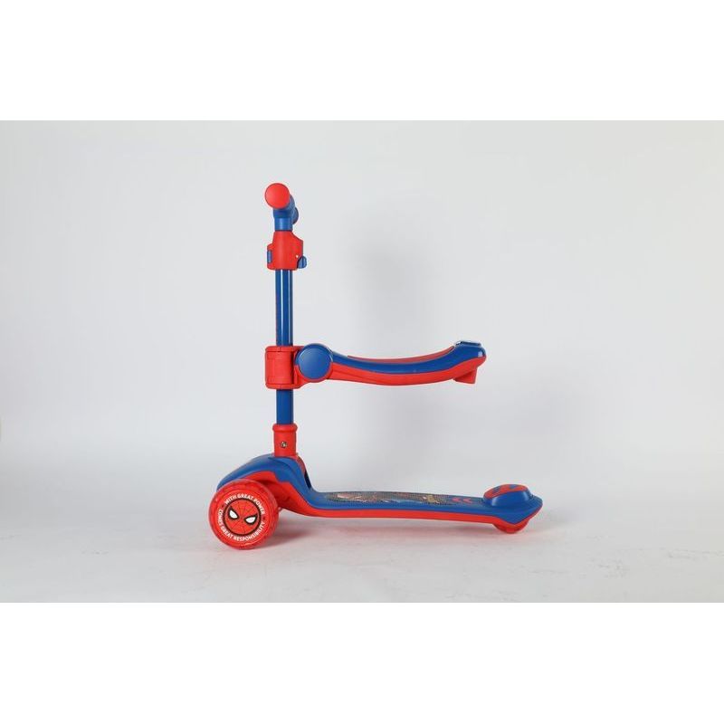 Marvel - 2-In-1 3D Foldable Twist Scooter - Spider-Man - Blue/Red