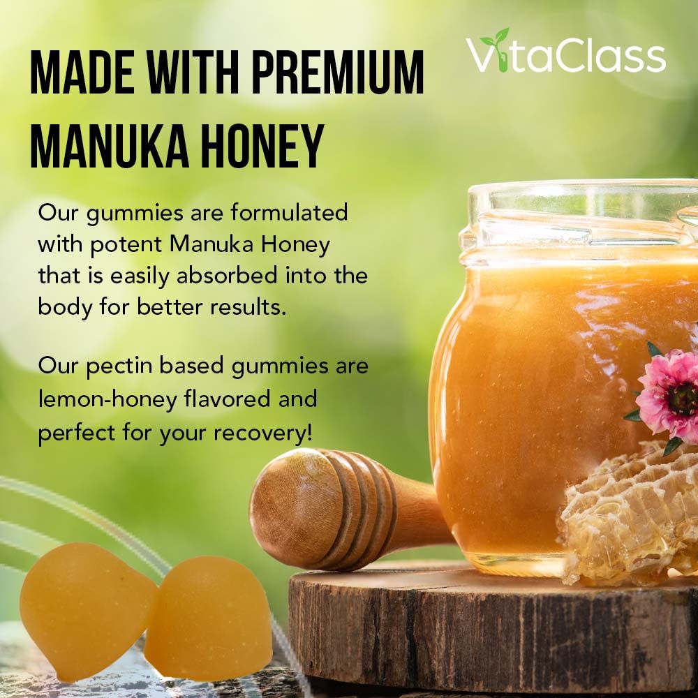 Vitaclass - 5-in-1 Manuka Honey Immunity Gummies For Adults - 60 Pcs