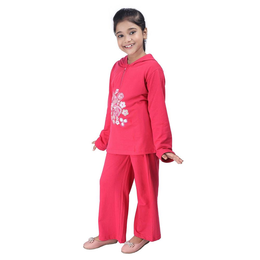 Genius - 2pc-Set - Girl Hooded Sweatshirt w/ Pant - Paradise Pink