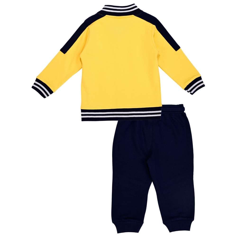 Smart Baby - 3pc-Set - Baby Boy Henley Jacket w/ Tshirt & Jogger - Yellow/Black