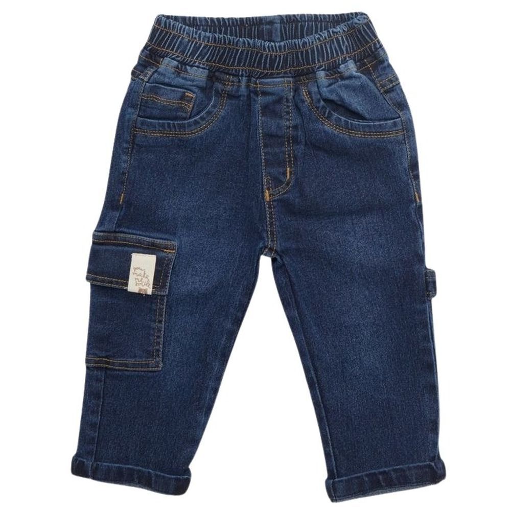 Little Kangaroos - Baby Boy Cargo Jeans - Dark Blue