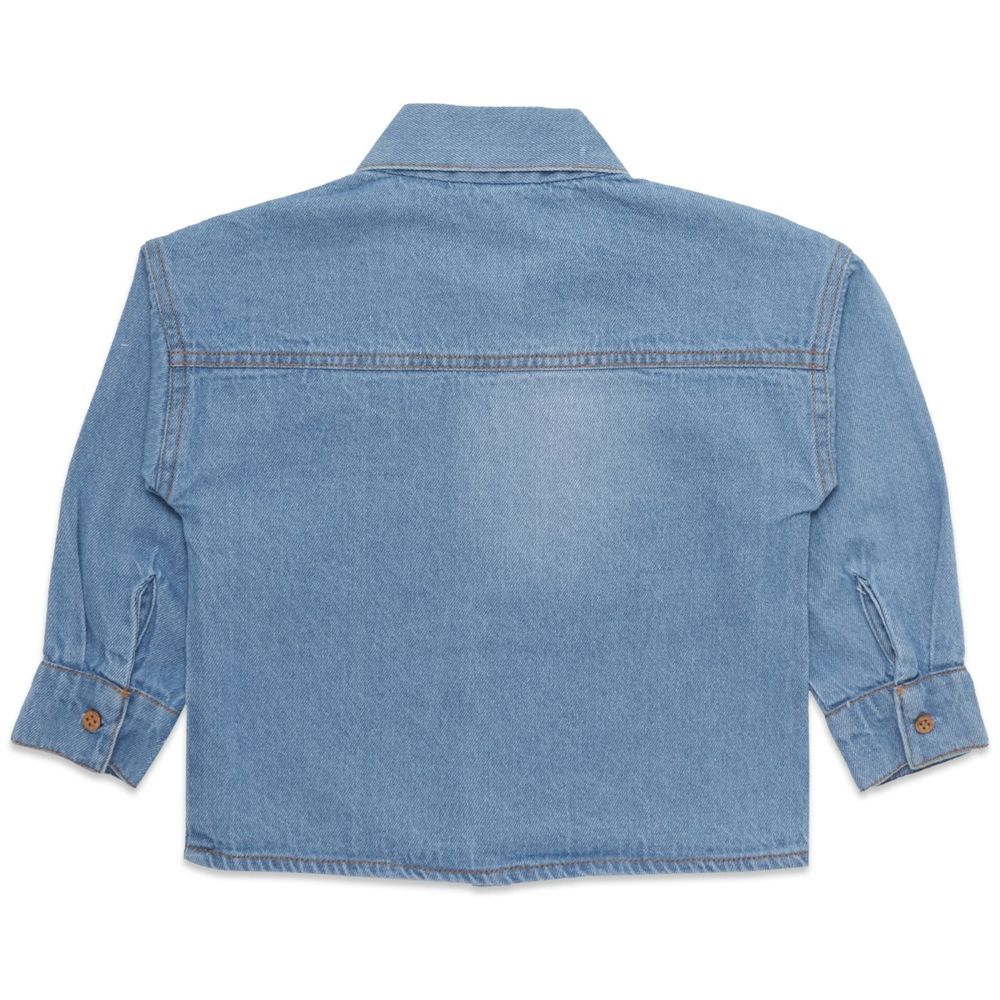 Little Kangaroos - Girl Full Sleeve Denim Shirt - Light Blue