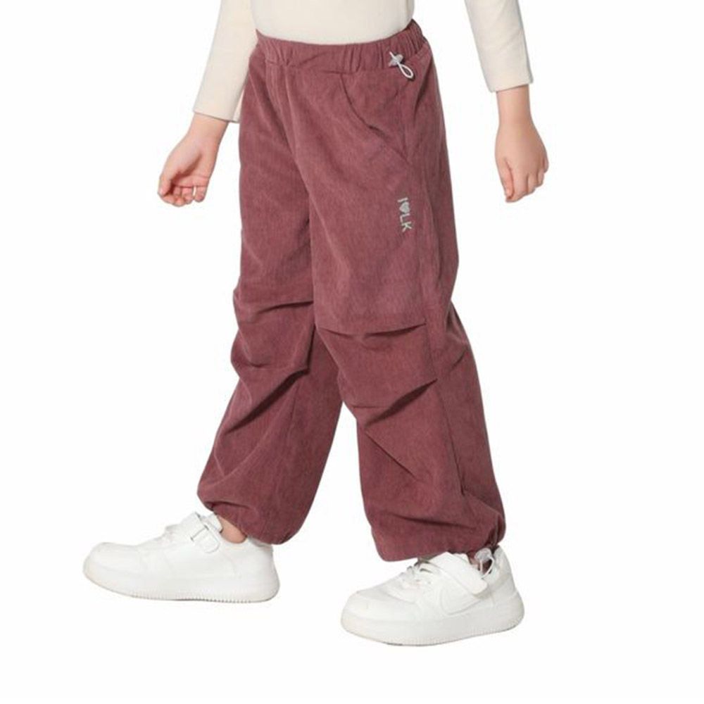 Little Kangaroos - Girl Corduroy Cargo Pants - Plum