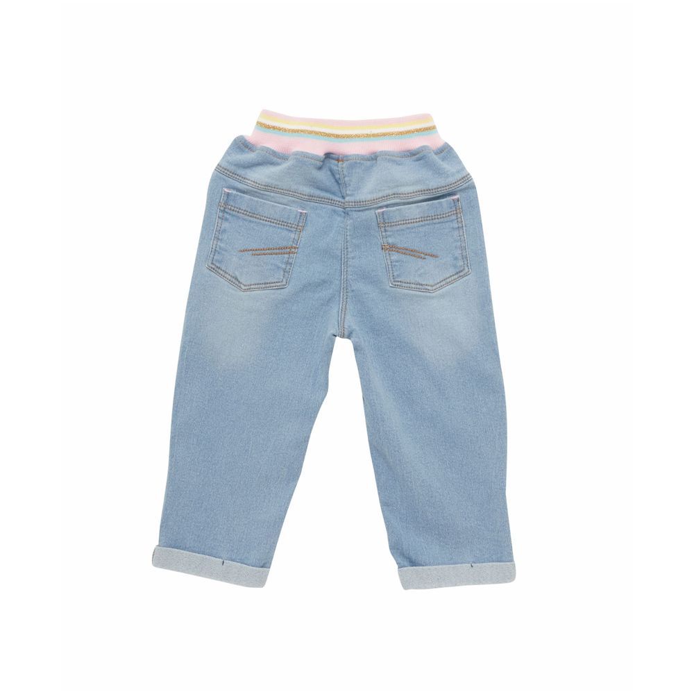 Little Kangaroos - Denim Jeans w/ Drawstring - Light Blue