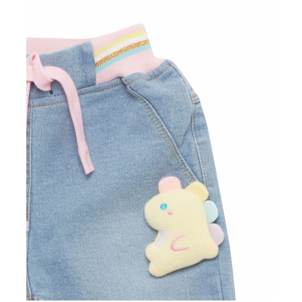 Little Kangaroos - Denim Jeans w/ Drawstring - Light Blue