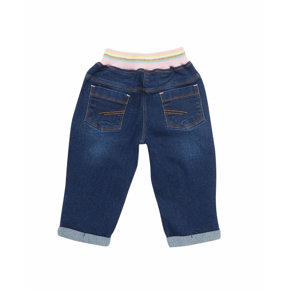 Little Kangaroos - Denim Jeans w/ Drawstring - Dark Blue