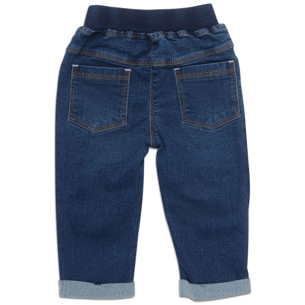 Little Kangaroos - Bunny Patch Denim Jeans - Dark Blue