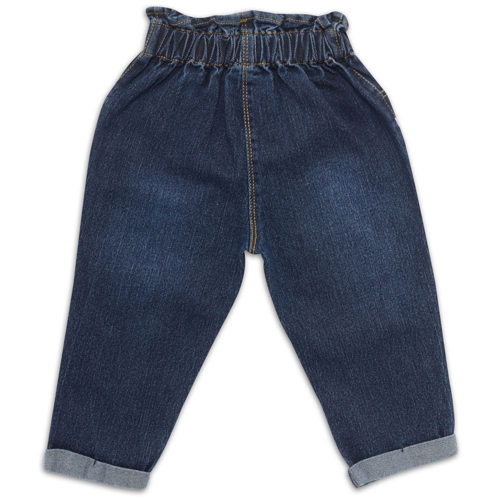 Little Kangaroos - Baby Girl Denim Baggy Jeans - Dark Blue